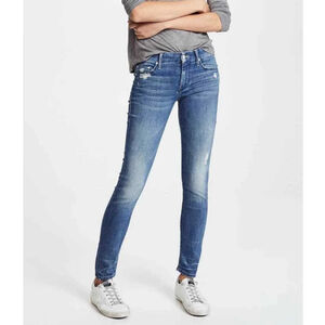 Mother The Looker Crop Graffiti Girl Denim Jeans Women’s 28 - Blue